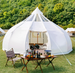 Carpa de campaña impermeable Pu5000 para exteriores, último modelo, tipo campana, 4/5/6 m, glamping de lujo, para acampar en familia, 4 estaciones, yurta, carpas para exteriores - Product Image 5