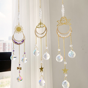 Attrape-soleil Lune et Soleil en Gros, Magnifiques Créations Artisanales, Attrape-soleil en Améthyste, Attrape-soleil Papillon Lotus, Superbe, Très Vendu - Product Image 1