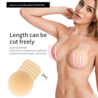 Cubrepezones de silicona de 10 cm, adhesivos reutilizables, tipo push-up, tipo sujetador sin tirantes, para pechos grandes, para traje de baño