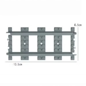 Train Building <b>Block</b> Track Train Straight Track Curved Turnout Accessories Small Particles Assembly - Product Image 4