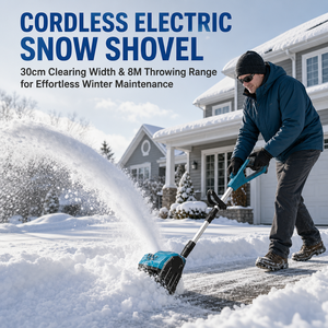 Pelle à neige électrique sans fil, largeur de déneigement de 30 cm, souffleur à neige au lithium-ion, portée de projection de 8 m pour le déneigement des allées, des trottoirs et des patios - Product Image 2