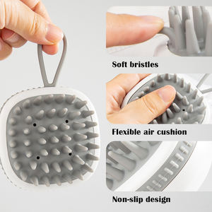 แปรงขัดผมและหนังศีรษะทำความสะอาดเส้น<span class=keywords><strong>ผม</strong></span>เครื่องมือนวดศีรษะทำจากซิลิโคนอเนกประสงค์แปรงหวี<span class=keywords><strong>ผม</strong></span>เครื่องนวดหนังศีรษะ - Product Image 4