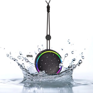 Enceinte Bluetooth étanche IPX6 FM0208 V5.3, mini enceinte <span class=keywords><strong>de</strong></span> douche 5W avec basses, lumière LED RGB, TWS, fixation par ventouse, micro intégré - Product Image 2