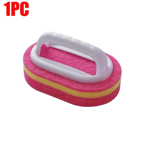 Brosse de nettoyage ménager en gros avec manche, éponge à haute densité et tampon épais pour cuisine, salle de bain, toilettes et murs - Product Image 4