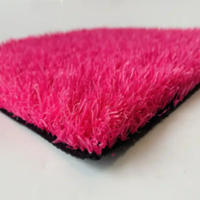 Tapis en gazon synthétique en plastique de 25 mm rose rouge Gazon artificiel pour les sports Exposition Décoration