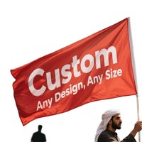 Drapeau personnalisé en gros 3x5FT, drapeau national de la République Démocratique, imprimé numériquement, double face, pour usage extérieur, 100% polyester