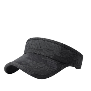 Casquette de soleil extensible OEM à double épissure gris foncé, personnalisable, écologique, qualité supérieure américaine, visière de sport - Product Image 3