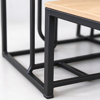 Ensemble de 3 tables de présentation pliables en métal avec étagère de supermarché, présentoir portable pour magasin et exposition