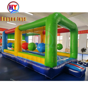 Drôle heureux moins cher gonflable interactif adulte sport jeu gonflable gantelet cannonballs défi balançoire boulder dash - Product Image 3