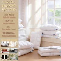 Oreiller de lit Hilton Hotel en duvet de plumes d'oie moderne, housse 100% coton personnalisable, 1 kg pour hôtels et gîtes