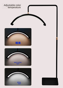 Lámpara de pie profesional con diseño de media luna para extensiones de pestañas y decoración de salones, con luz de relleno fotográfico en forma de ojo de media luna. - Product Image 6