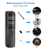 Gonfleur de pneus sans fil Compresseur d'air de voiture avec 4 modes de fonctionnement intelligents et opération facile pour la famille pour cadeau 12V 12 Universel 60w