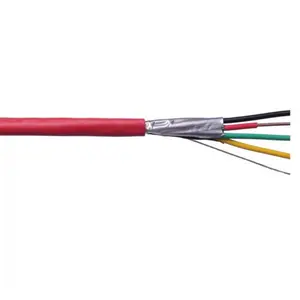 OEM factory Red 1.5mm 2 shield solid 2 4 core resistant fire alarm cable for control system