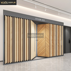 Tùy chỉnh trang chuyển cửa gỗ Rack hiển thị sàn gỗ gạch đá kim Loại hiển thị đứng trang quay hiển thị đứng cho showroom - Product Image 3