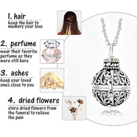 Collier vintage en argent avec inscription du dieu urn, médaillon commémoratif, pendentif pour arbre, dans son cœur, bijoux de crème souvenir