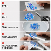 Film métallique laser sans colle pour décalcomanies à l'eau, papier blanc A3/A4, film supérieur détachable pour artisanat de transfert d'eau sur céramique