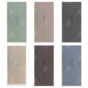 מותאם אישית 2 דלתות מתכת אחסון ארון פלדה ארון פלדה עם 4 מדפים להגשת - Product Image 6