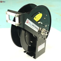 Carrete de cable retráctil de aleación de aluminio con resorte, anillo deslizante de aleación de oro de 3 núcleos, portátil para escenario, venta al por mayor directo de fábrica