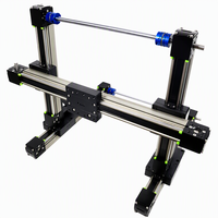 Sistema de Riel Lineal CNC de 3 Ejes Pequeño con Guía de Movimiento Lineal XYZ, Actuador Lineal de 3 Etapas, Núcleo de Motor PLC de Acero Inoxidable
