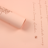 Papier d'emballage floral épais et résistant à l'humidité pour bouquets de fleurs, style minimaliste, pour la Saint-Valentin et les anniversaires