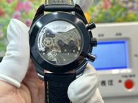 Montre mécanique automatique de luxe pour homme, chronographe avec réserve de marche, boîtier en céramique et trois petites cadrans des secondes