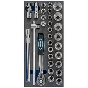 FERVI - TM01/023 Bi-hexagonal <b>hand</b> socket set in foam tray (30 pcs.) - EAN 8012667309152 <b>OTHER</b> <b>TOOL</b> SETS - Product Image 1