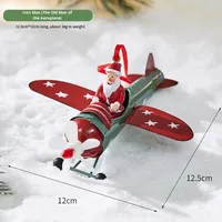 Décorations de sapin de Noël 2025, accessoires suspendus, art en fer, Père Noël volant, ornements de Noël en résine et en métal pour la maison, cadeaux de Noël