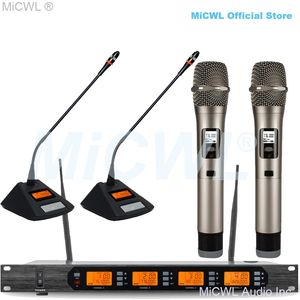 MiCWL Numérique Sans Fil 4 Col De Cygne Microphone De Bureau Conférence de Presse Système Société Conseil d'administration Salle de Réunion Ensembles D400 - Product Image 3