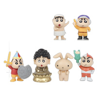 Figurine Manga 5-10cm, HY 24 Styles, Crayon Shin-chan COS Animal Dessert Figura Modèle Jouet PVC Anime Figure Gâteau Topper