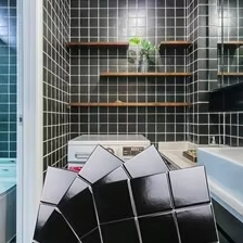 陶瓷釉面哑光方形马赛克瓷砖防滑6毫米厚现代简约设计适合浴室厨房泳池墙壁 - Product Image 2