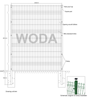 La barrière 3d enduite de poudre Offre Spéciale panne la barrière extérieure de treillis soudé utilisée pour le jardin