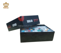 Jeu de dés promotionnels OEM personnalisés avec impression offset, pièces de jeu de société, boîte d'emballage en carton offset avec logo personnalisé pour la famille