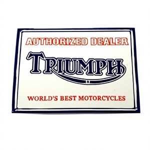 Letreros de gasolinera de aceite de motor personalizados, de hierro esmaltado vitrificado, estilo retro antiguo, para exteriores, con diseño artesanal de estaño, empaquetados a granel - Product Image 4