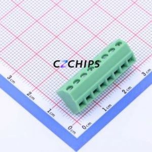 KF127S-3.5-8P Screw Terminal Block Through hole Component (THT),P=3.5mm Connector 1x8P 3.5mm Green Through Hole - Product Image 1