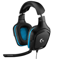 Logitech G431 7.1 Surround Sound Gamer Headset Ergonomie Casque de jeu filaire pour bureau de jeu PC PS