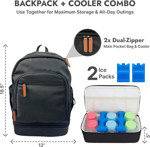 Grand <span class=keywords><strong>sac</strong></span> à langer imperméable et léger, <span class=keywords><strong>sac</strong></span> à dos pour bébé, <span class=keywords><strong>sac</strong></span> à couches avec compartiment isotherme amovible - Product Image 6