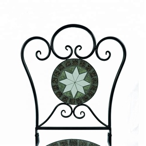 Wall Art <span class=keywords><strong>Juego</strong></span> de Muebles de jardín : 2 <span class=keywords><strong>sillas</strong></span> y <span class=keywords><strong>Mesa</strong></span> con Bonito diseño de Mosaico de Piedra, robustos, para Interior y <span class=keywords><strong>Exterior</strong></span> - Product Image 4