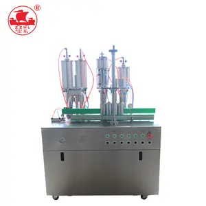 2022 New Product 1600C 6 In 1 Aerosol Filling Machine With 2 Liquid Fillers 1 Valve Correcting 1 Crimping 2 Gas Fillers