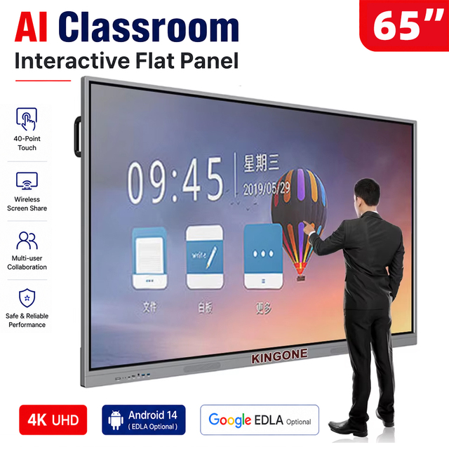 OEM ODM Factory 4K Smart Interactive Display LCD Touch Screen Flat Panel Whiteboard for Business Meeting and Digital Teaching