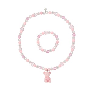 Gioielli Carini per Bambine Collana Braccialetto con Ciondolo a Forma di Orsetto, Gioielli per Travestimenti da Principessa Regalo per Bambine - Product Image 2