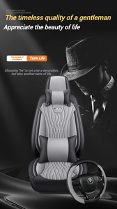 <span class=keywords><strong>Coprisedili</strong></span> Auto in Pelle Nappa Impermeabile di Lusso, Design Nero Ventilato Personalizzato, Set Completo di <span class=keywords><strong>Coprisedili</strong></span> Universali Ben Adattabili - Product Image 2