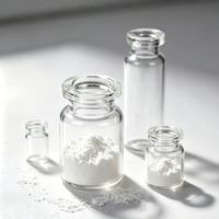 Bouteille en verre bouchonnée 50 ml, mini flacon vide en verre transparent avec bouchon à pression pour poudre lyophilisée, flacon en verre avec bouchon en liège