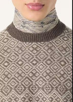 Pull Jacquard Fair Isle d'hiver à col rond, anti-rétrécissement, respirant, 100% cachemire