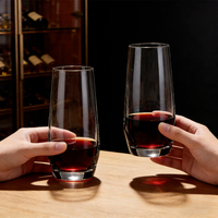 Verre à cocktail sans pied scintillant avec logo personnalisé, verre en cristal, design moderne classique élégant pour les fêtes et l'usage domestique