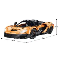 Guly 10650 2026 Nuevo Coche Deportivo Naranja W1 a Escala 1:8, Juguetes Educativos DIY, 3466 Piezas, Juego de Bloques de Construcción, Regalo para Niños