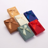 Boîte à bagues en papier YZ en gros, luxe, personnalisée avec logo, emballage de rangement pour bijoux en papier de qualité supérieure avec nœud en ruban
