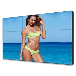 46 49 55英寸4k 1080p 3x3 2x2液晶电视墙显示显示面板46英寸3.5毫米广告播放器拼接屏幕