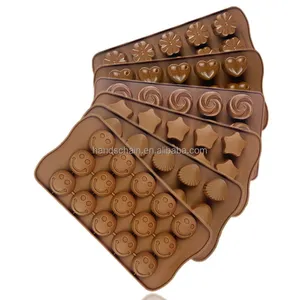 Милые силиконовые формы для пищевых продуктов, антипригарные-простые в использовании и чистке формы для конфет, силиконовые подносы для шоколада