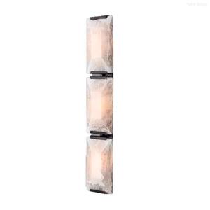 Lámpara de Pared LED de Cobre y Mármol, Moderna, para Sala de Estar, Sofá, Fondo de TV, Pasillo, Escalera, Baño, Decoración, con Interruptor de Control - Product Image 5