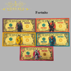 Billet de banque populaire <span class=keywords><strong>Fortnite</strong></span> Games Anime 2026 plaqué or 24 carats pour cadeaux - Product Image 1